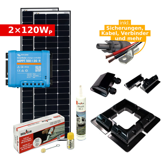 Solar Elektrik Set 2x120Wp