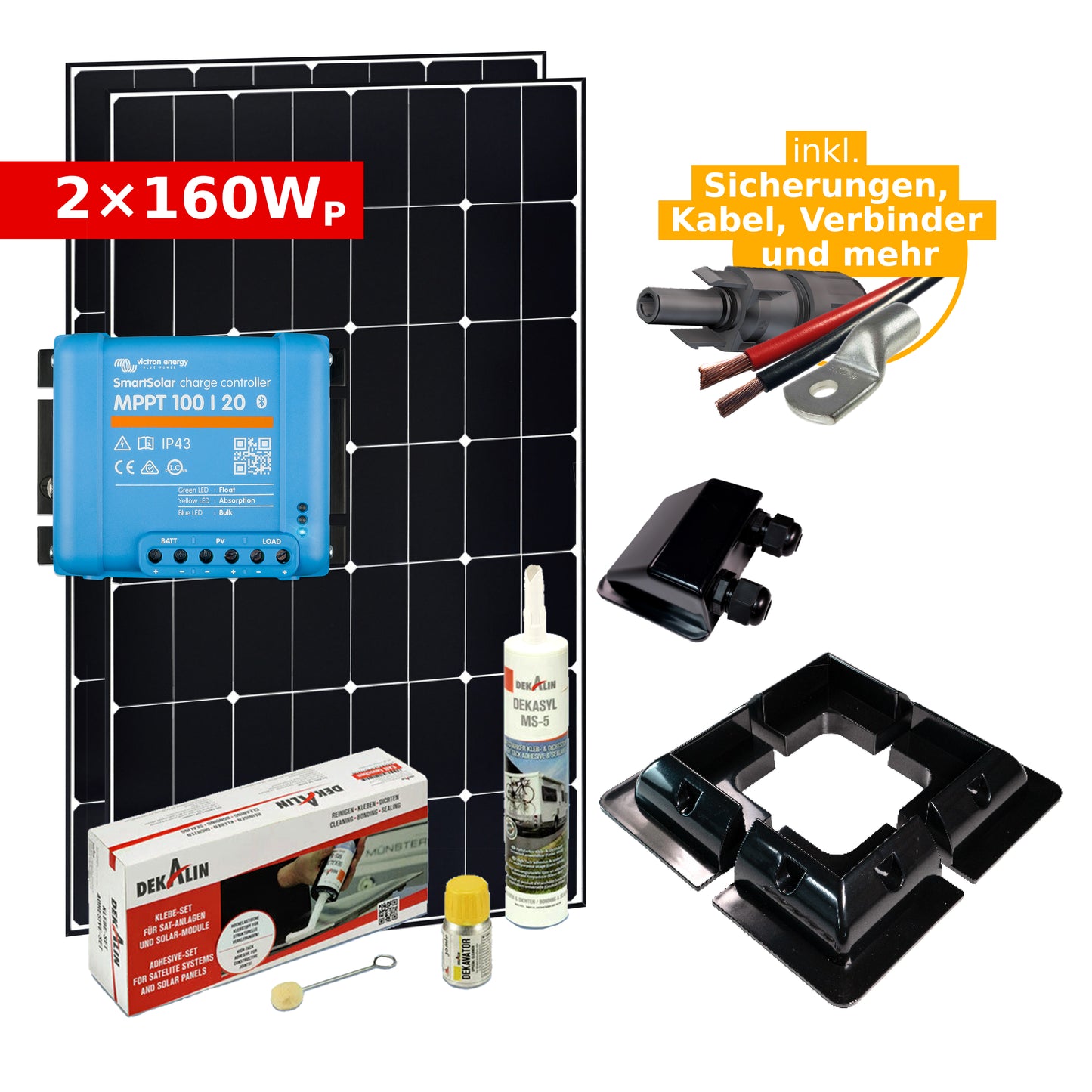 Solar Elektrik Set 2x160Wp